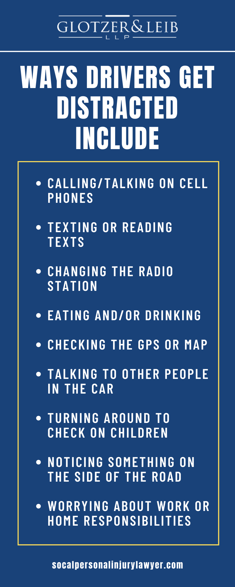 WAYS DRIVERS GET DISTRACTED INCLUDE INFOGRAPHIC